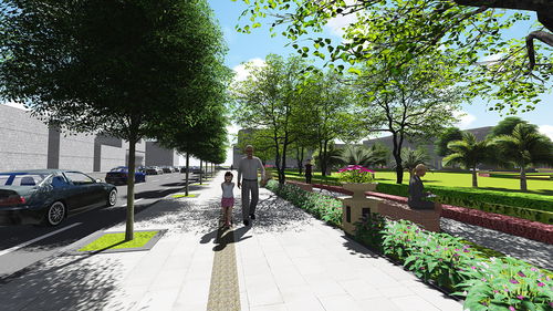 广场园林景观设计的效果图解析 美学与功能的融合