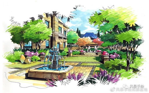 精选65张园林景观手绘作品 考研园林景观设计收藏图集